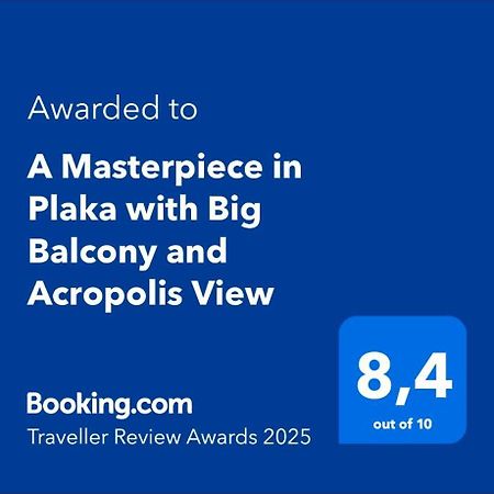A Masterpiece In Plaka With Big Balcony And Acropolis View Apartment Atena Exterior foto